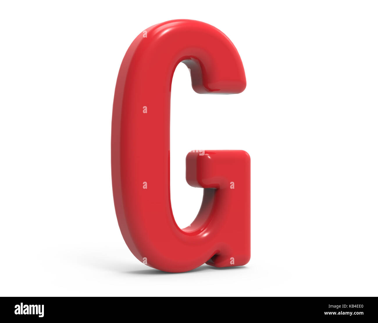 red letter G, 3D rendering red plastic texture alphabet isolated on ...