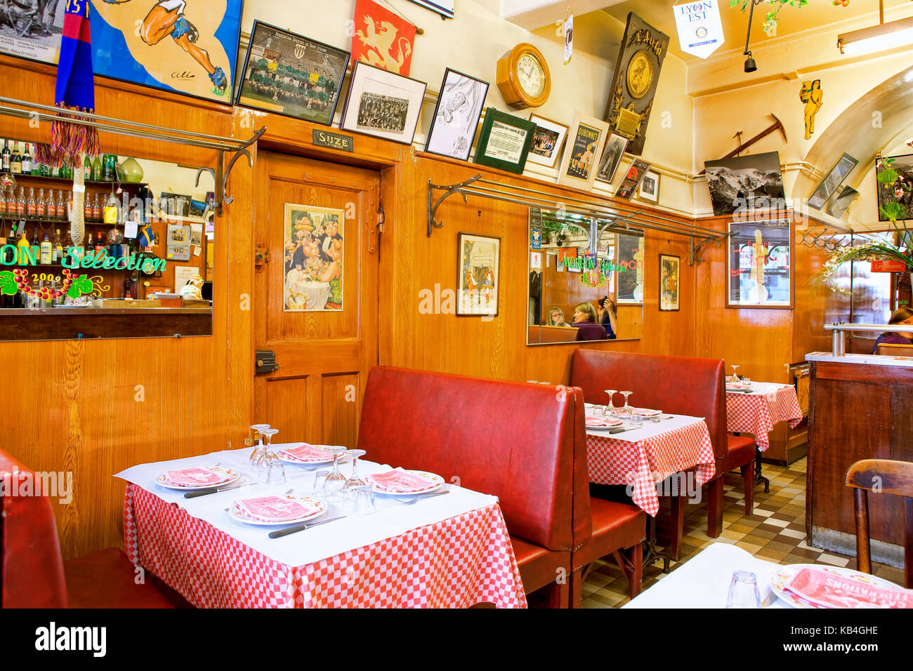 The cafe des federations, famous restaurant at Lyon Stock Photo Alamy