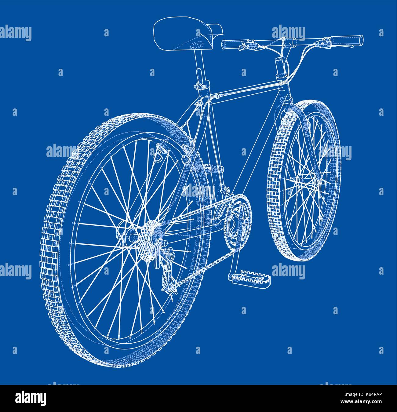Bicycle. Wireframe style. Vector Stock Vector Image & Art Alamy