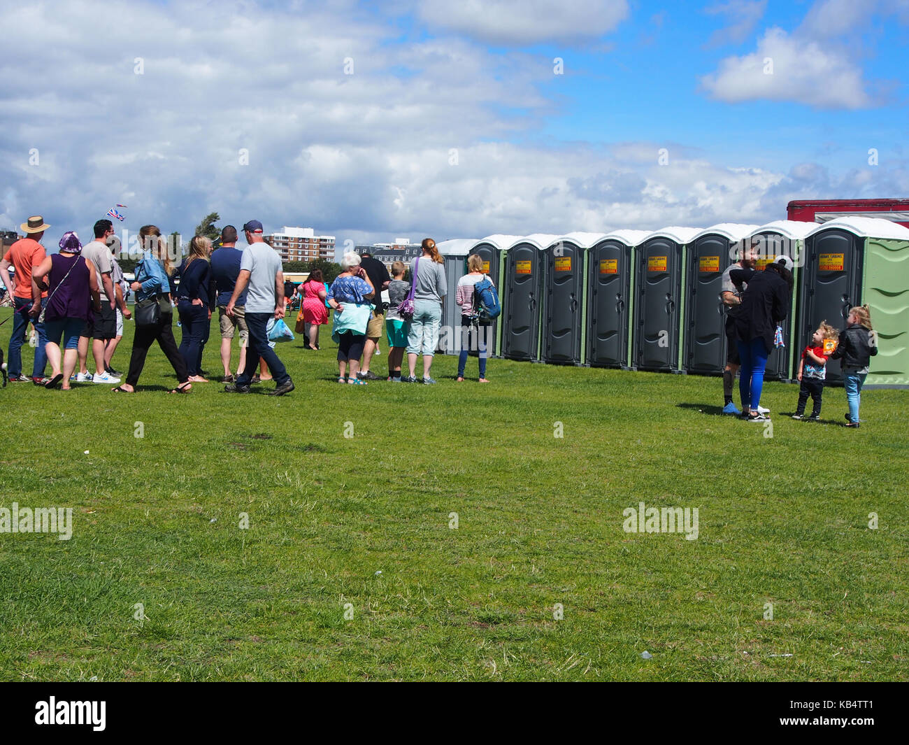 A row of's at an outdoor event Stock Photo