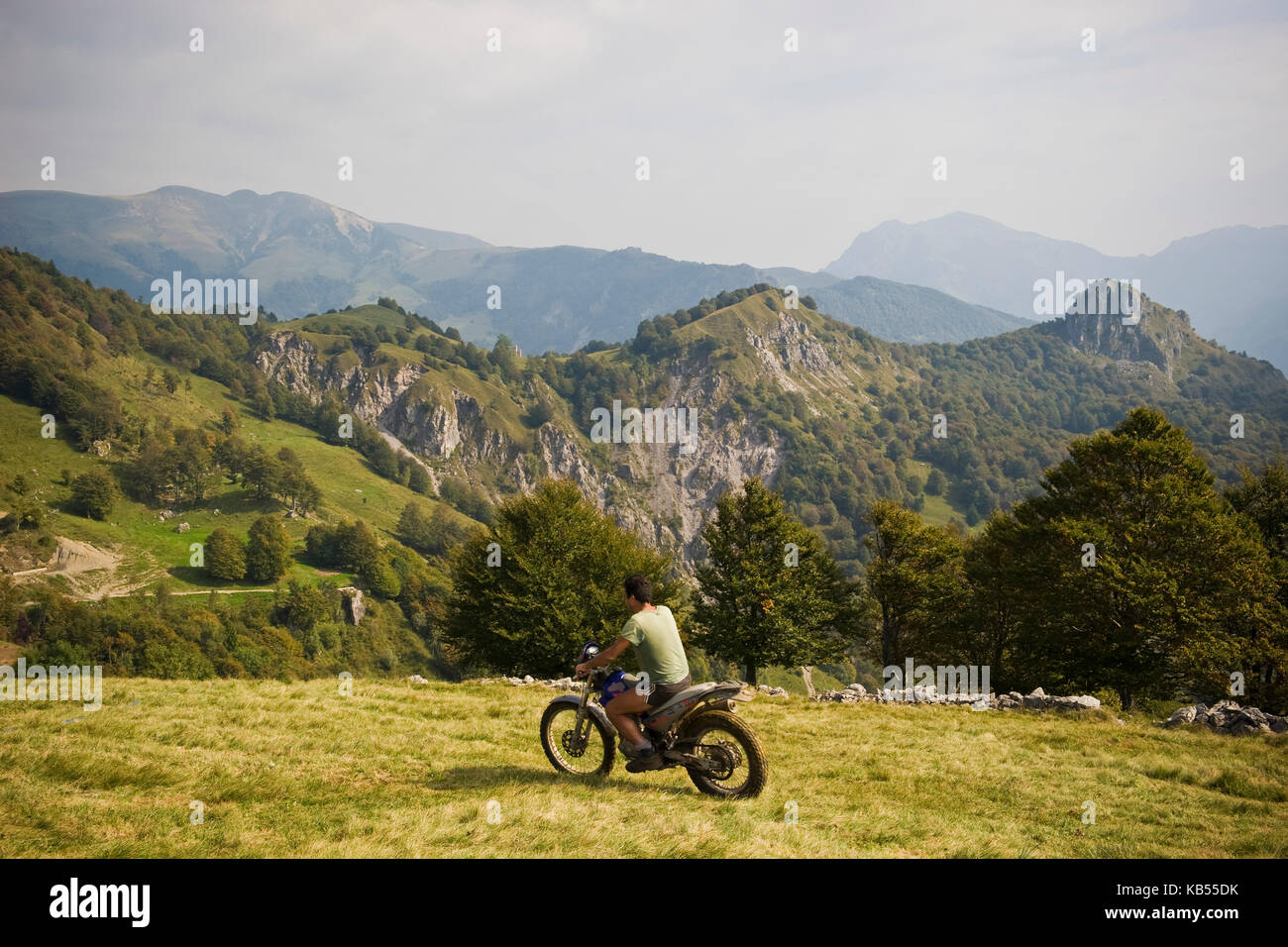 Farmer and cattle breeder, Taleggio valley, Lombardy, Italy Stock Photo