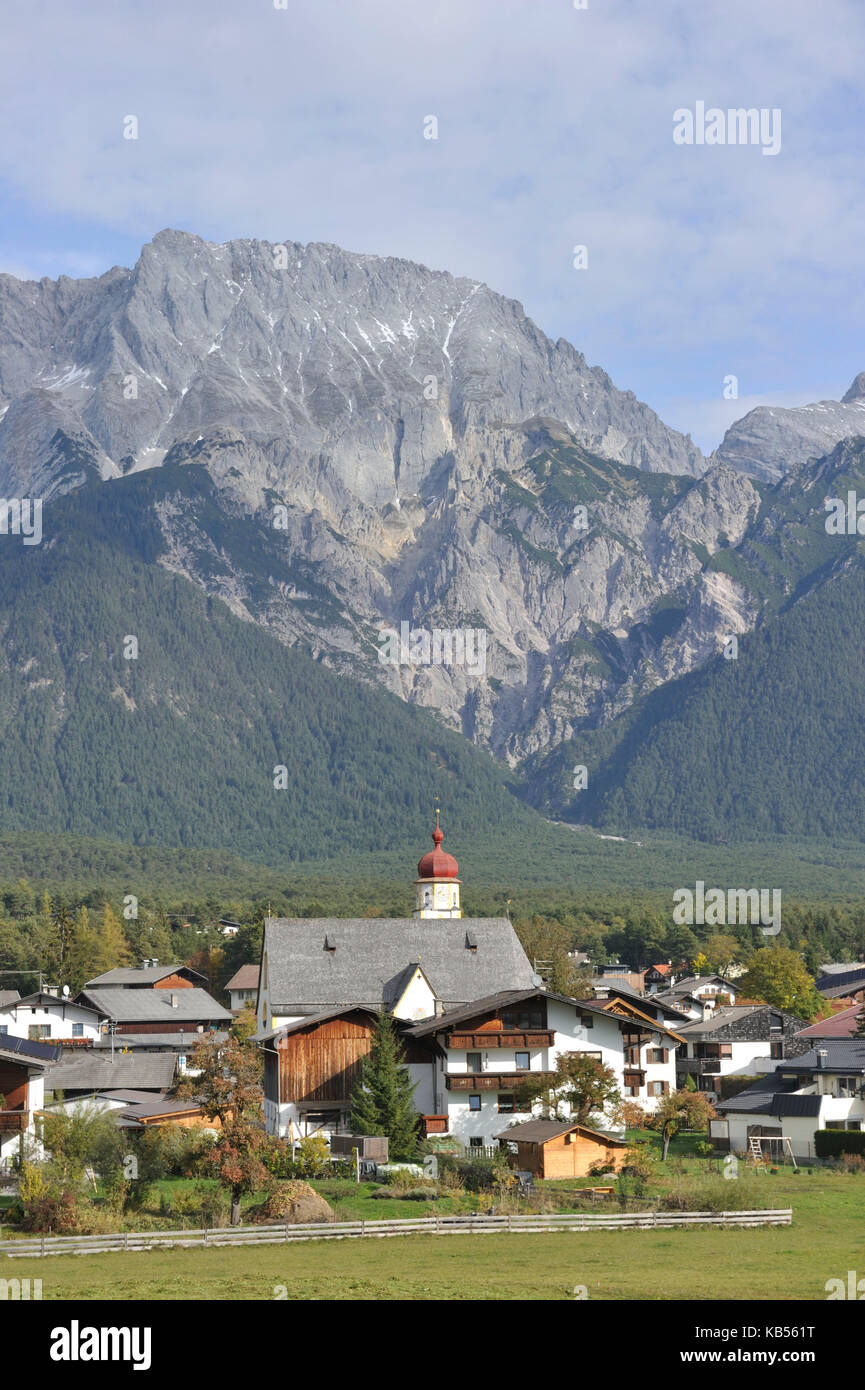 Austria, Tyrol, Mieminger Plateau, Mieming Stock Photo