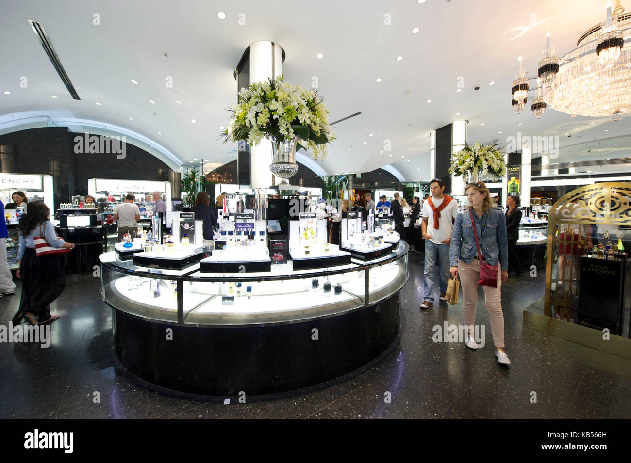 United Kingdom, London, Knightsbridge, Harrods department store on Brompton Road, perfume hall Stock Photo