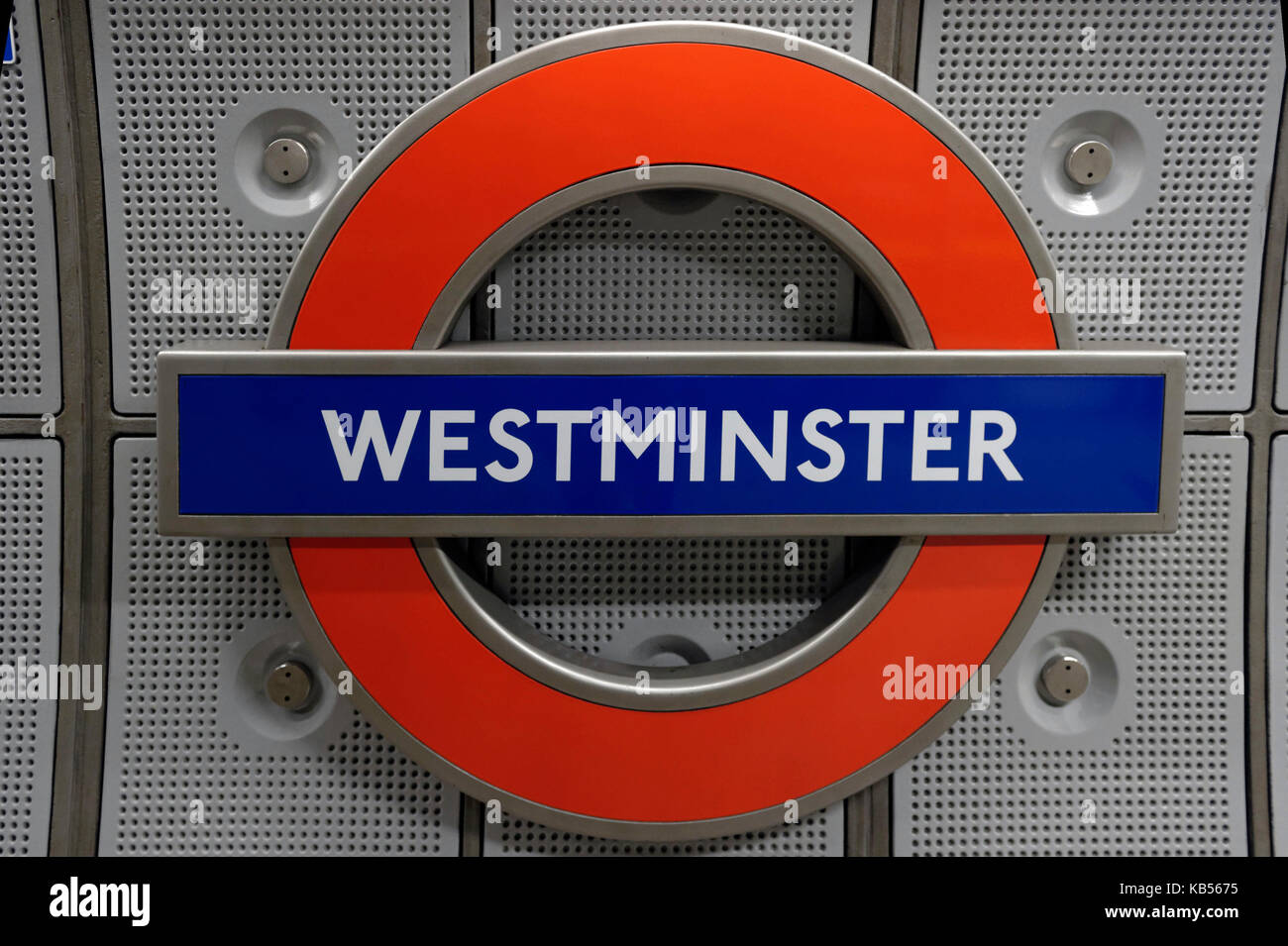 United Kingdom, London, Westminster, Underground, Westminster station Stock Photo