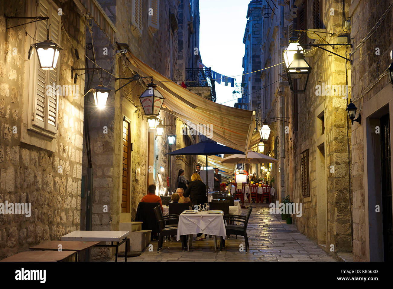 Croatia, Dalmatia, Dalmatian coast, Dubrovnik historical centre, listed as World Heritage by UNESCO Stock Photo