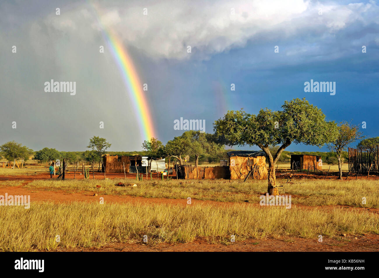 Namibia, Damaraland district between Kamanjab and Grootberg, village Stock Photo