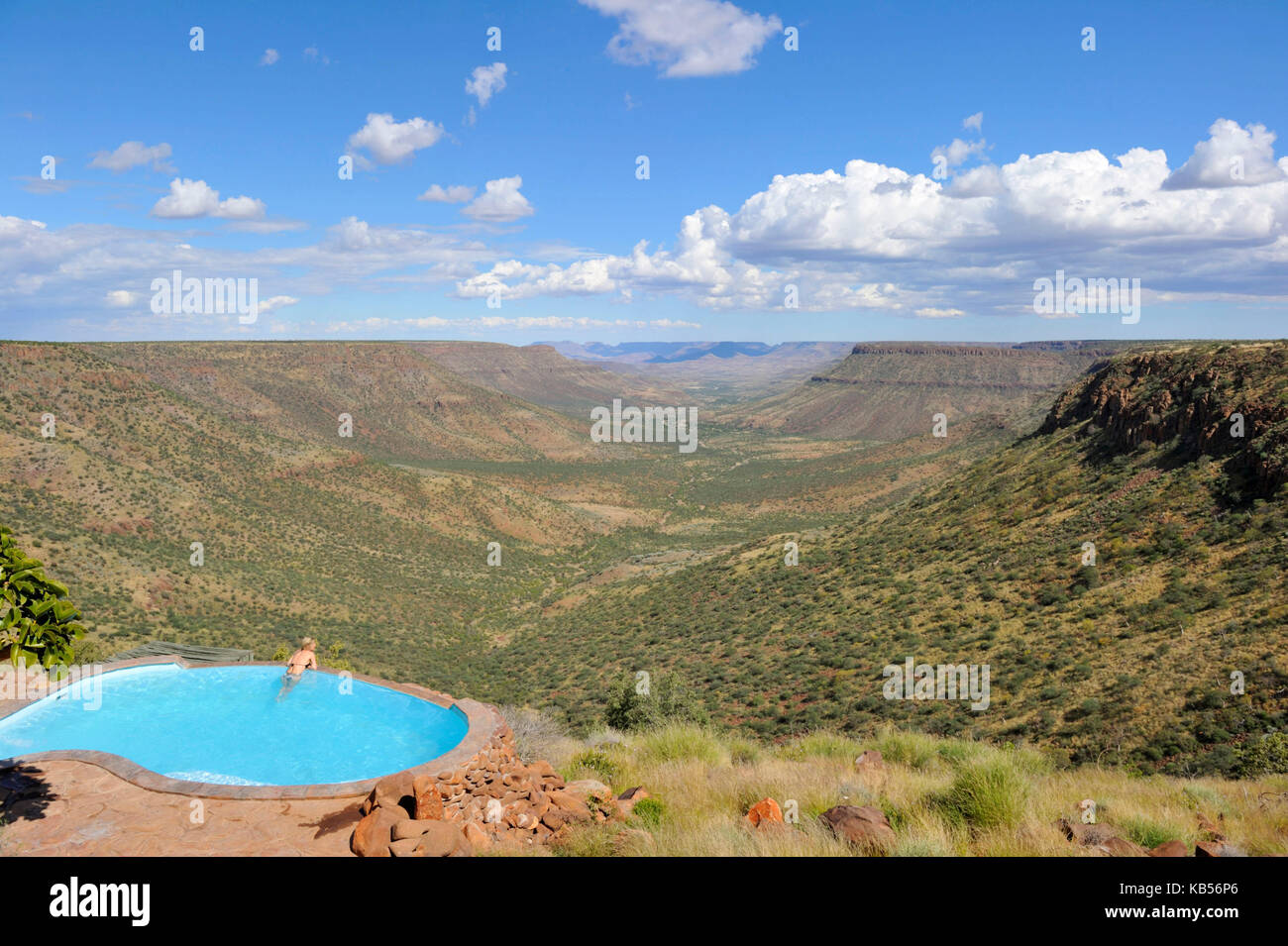 Namibia, Damaraland, Grootberg lodge with a view on Grootberg mountain Stock Photo