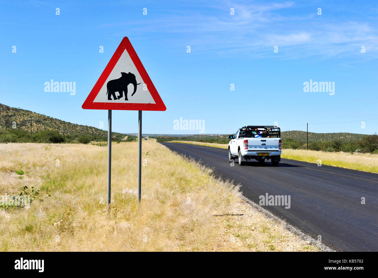 Namibia, Erongo, Damaraland, the road to Brandberg Stock Photo
