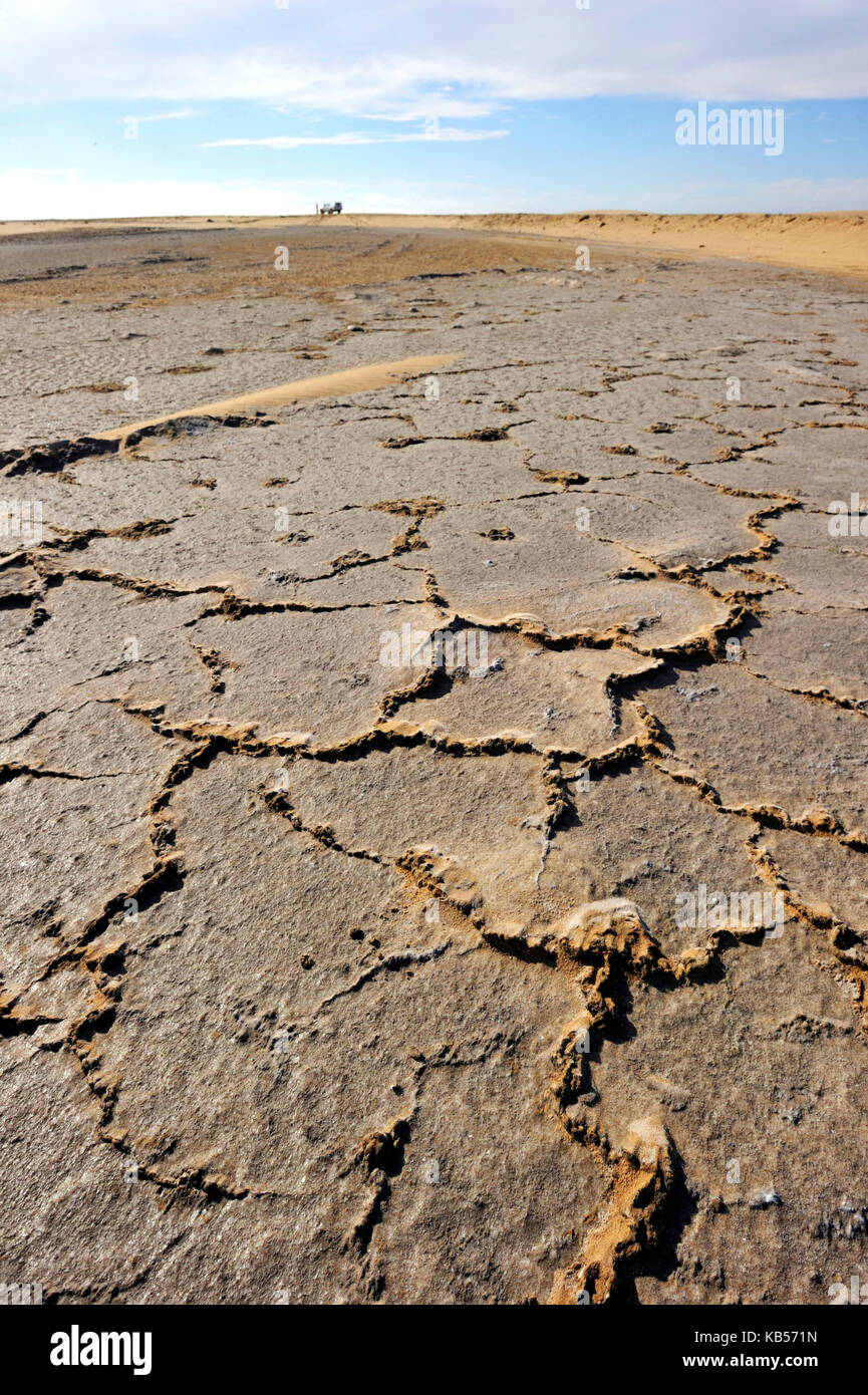Namibia, Erongo, Walvis Bay, Salt Evaporation Ponds Stock Photo