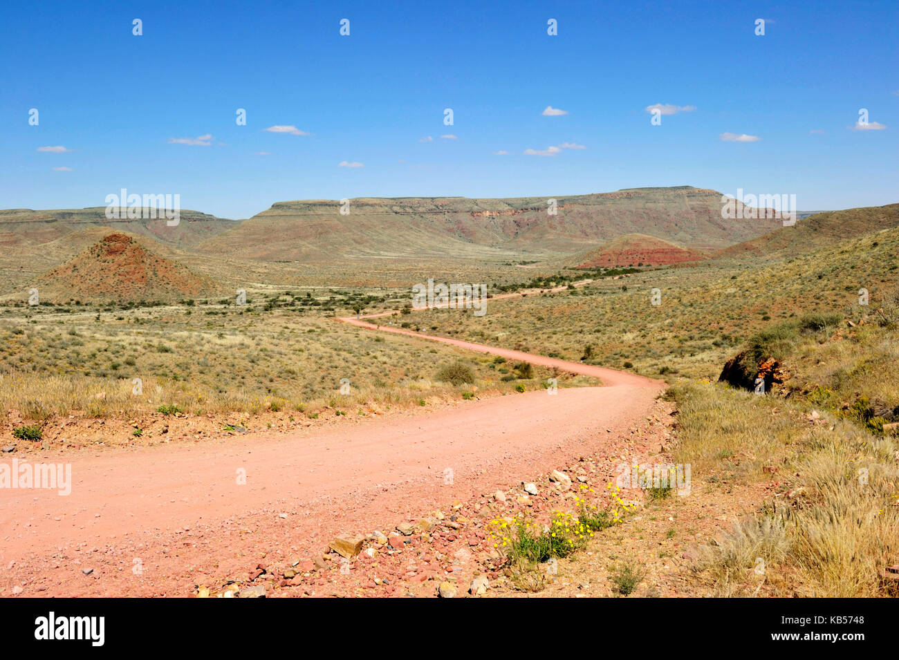 Namibia, Kalahari desert, road Stock Photo