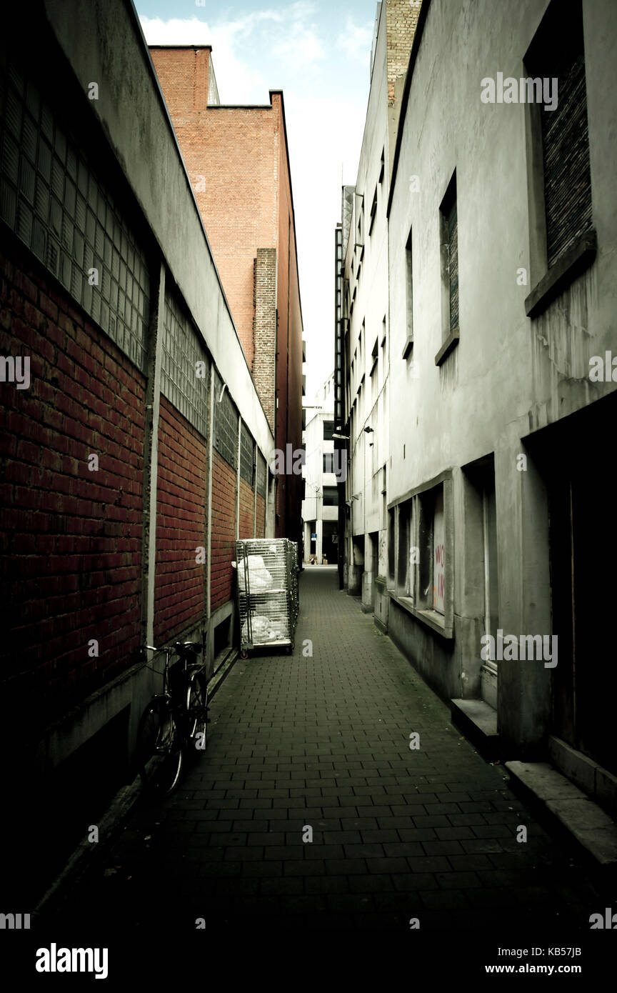 Narrow lane, Ghent, Belgium Stock Photo Alamy