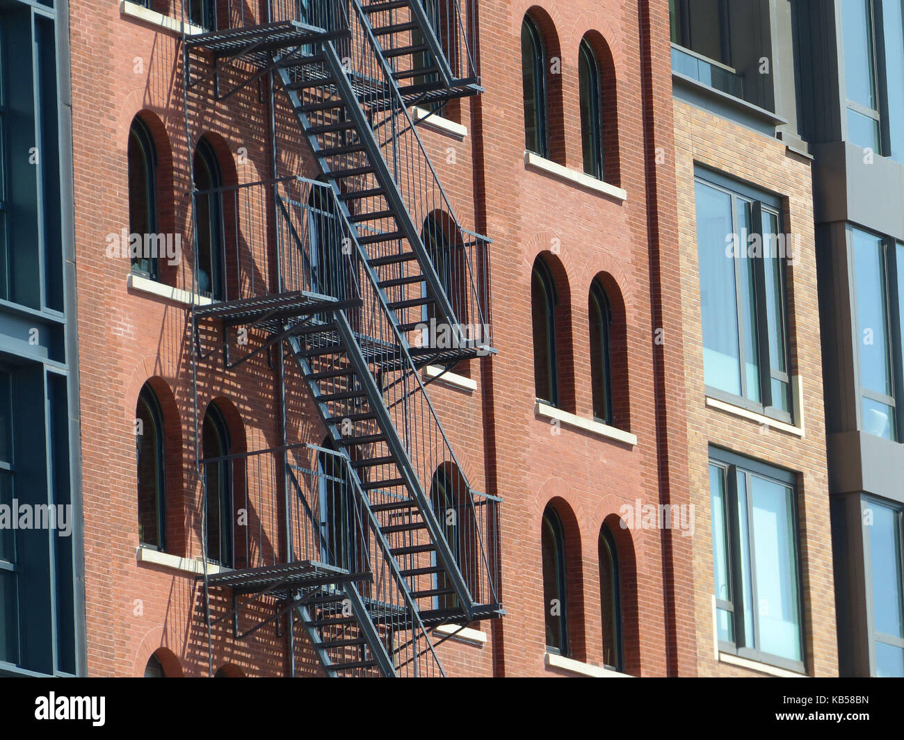 Renovated lofts in TRIBECA, aka Triangle Bellow Canal, is one of the most sought after and expensive residential area in all of Manhattan Stock Photo