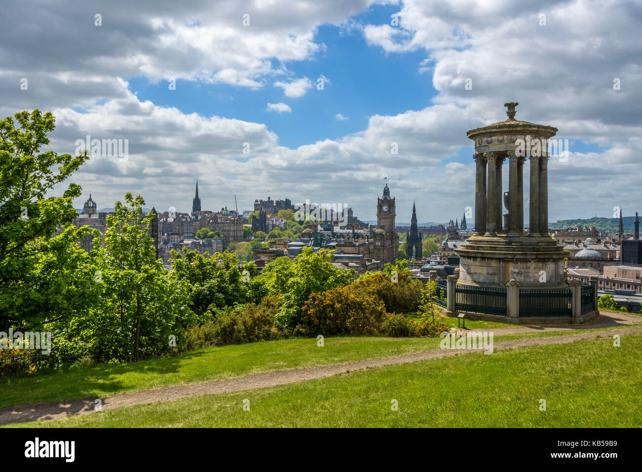 Calton Hill, National Monument, Edinburgh, Scotland, United Kingdom Stock Photo