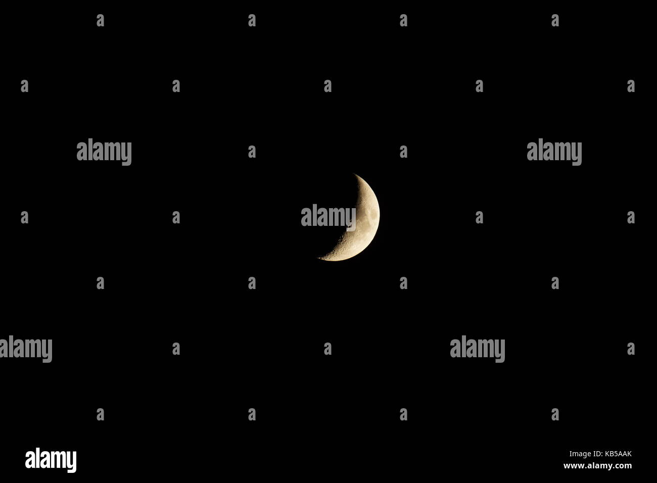 Moon waxing crescent Stock Photo Alamy