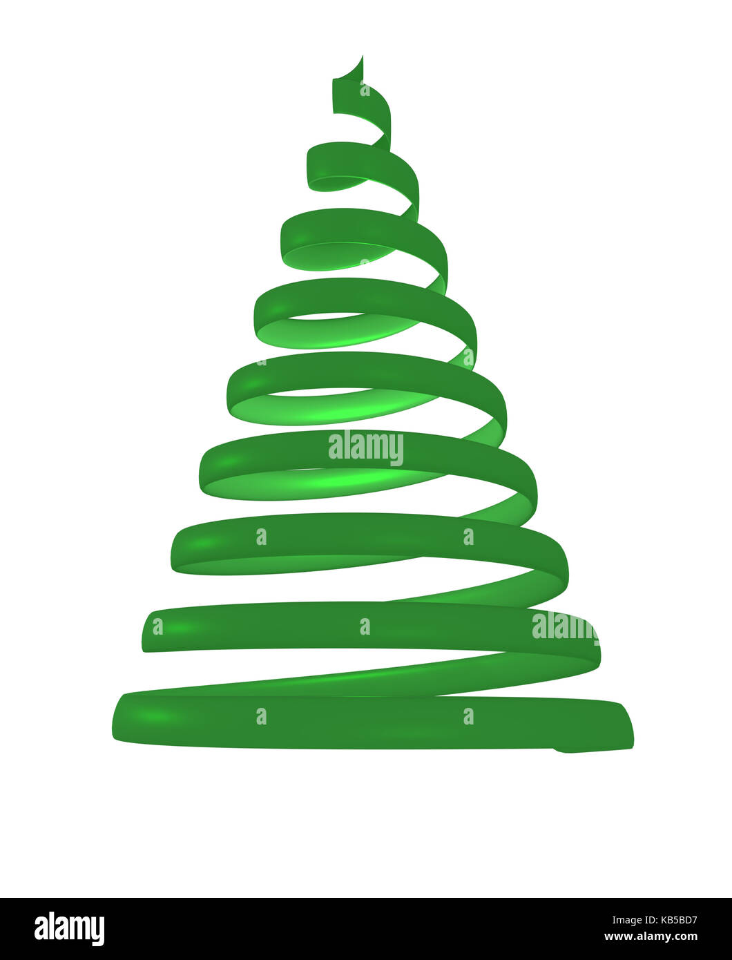 Christmas tree from green spiral. 3d rendering Stock Photo Alamy