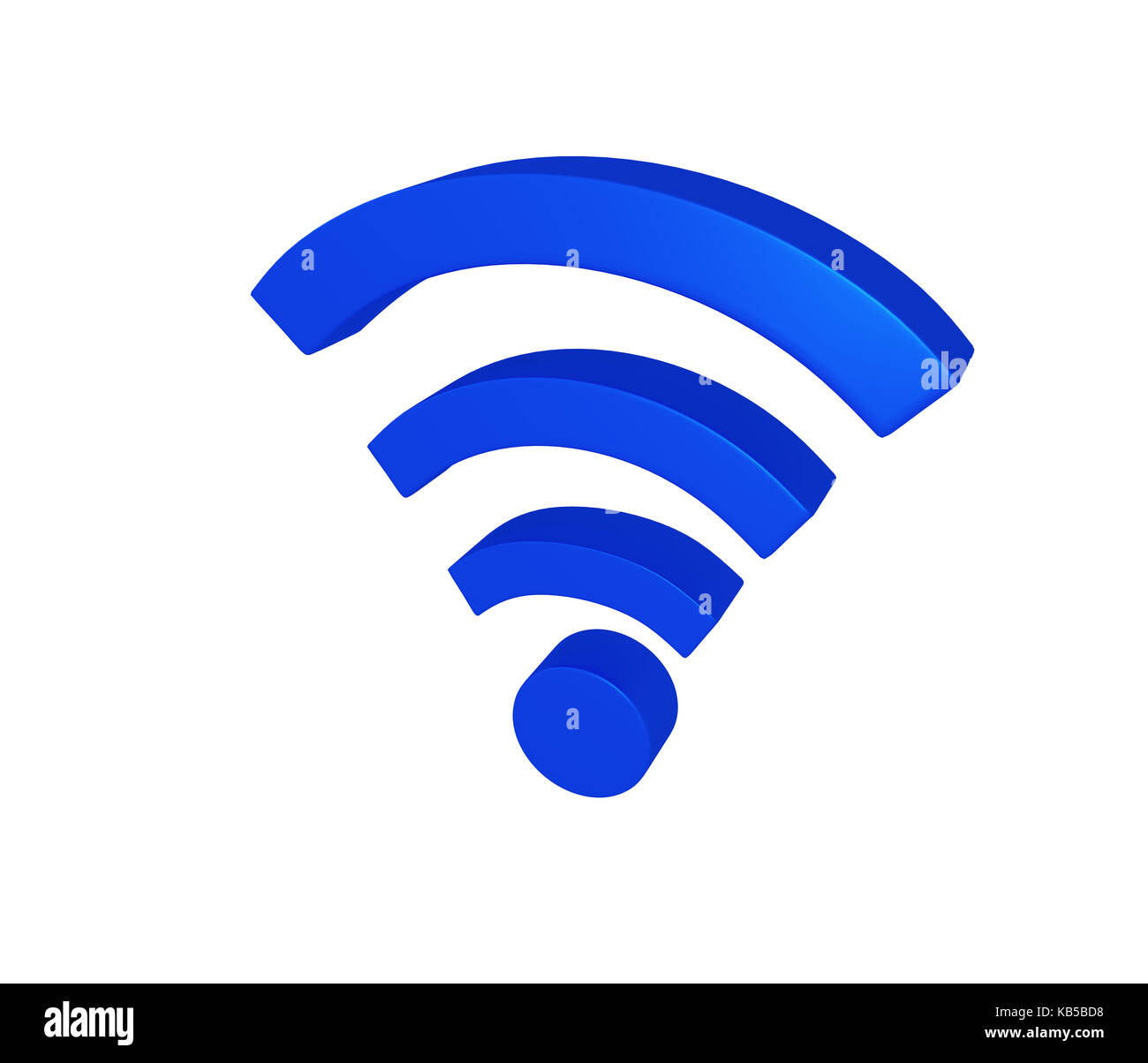 3D wireless wifi symbol. 3d rendering Stock Photo