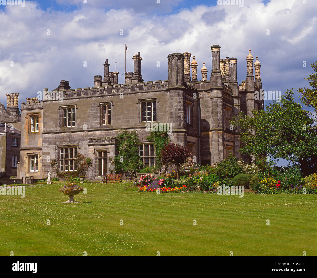 Lovely Dalmeny House from the garden near South Queensferry, West Lothian Stock Photo