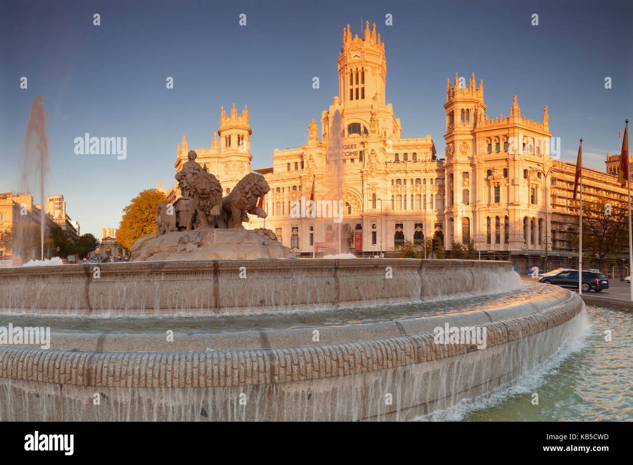Cibeles Fountain (Fuente de la Cibeles), Palacio de Comunicaciones, Plaza de la Cibeles, Madrid