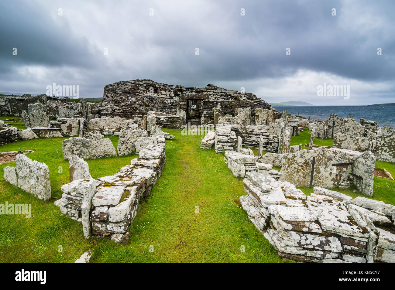 Iron Age built Broch of Gurness, Orkney Islands, Scotland, United Kingdom,  europe Stock Photo - Alamy