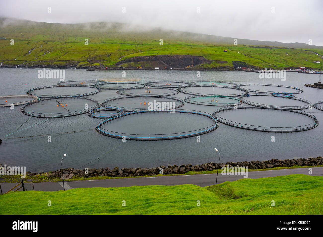 Fish farm in the Faroe Islands, Denmark, Europe Stock Photo Alamy