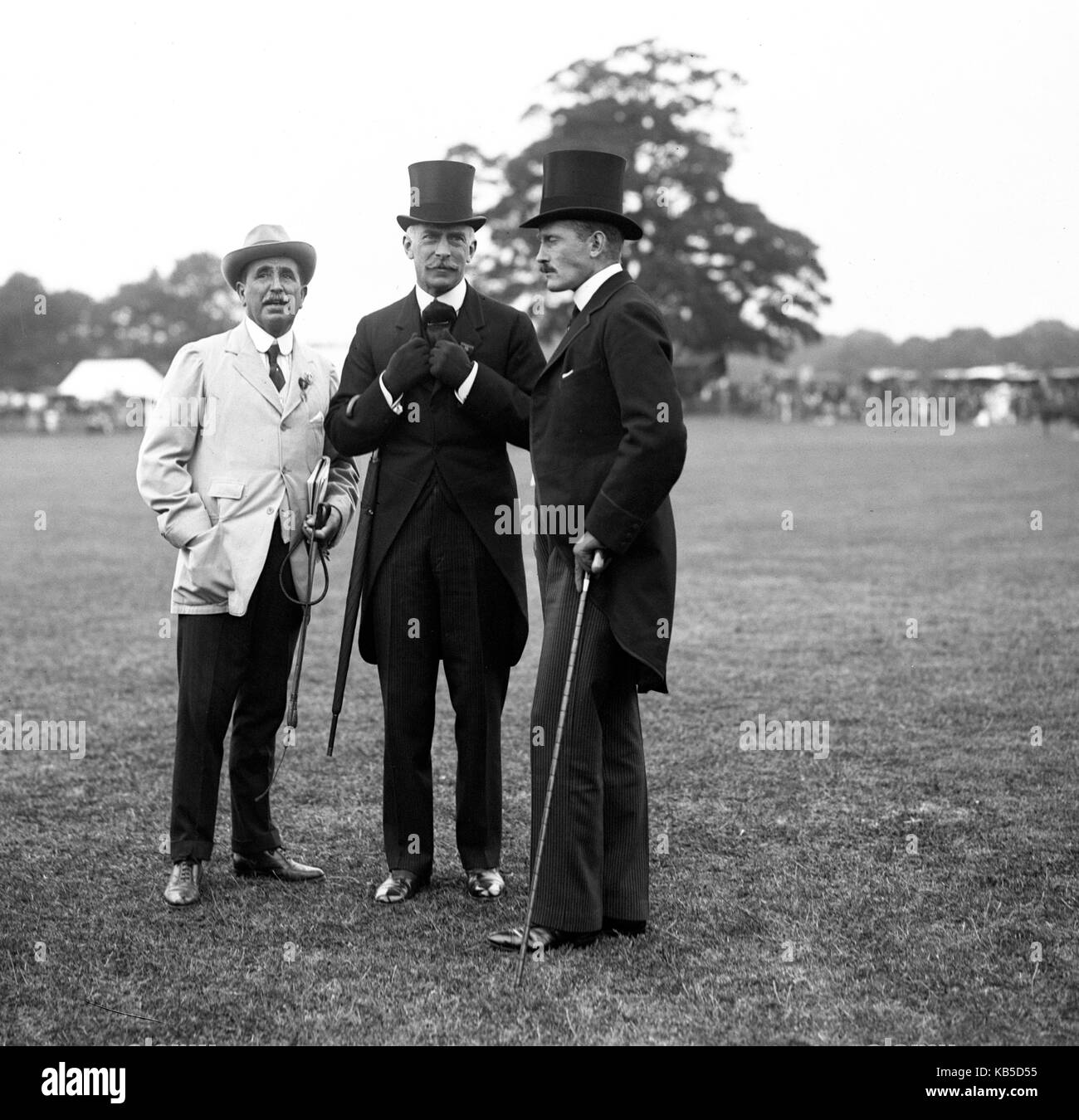 The Duke of Teck (Prince Adolphus of Teck), Prince Arthur of Connaught and Mr Romer Williams at Richmond Show. Stock Photo