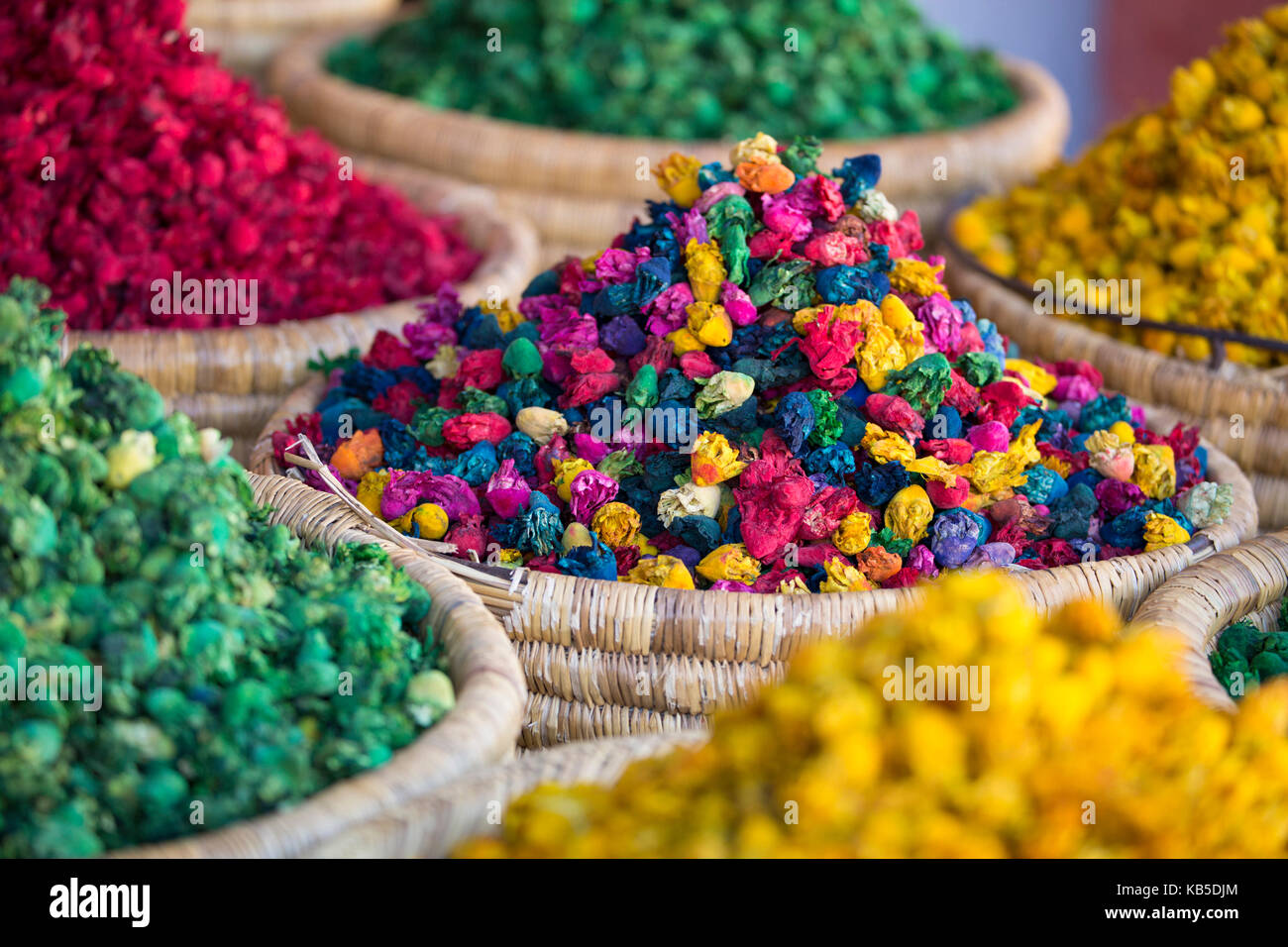Pot pourri in spice market (Rahba Kedima Square) in the souks of