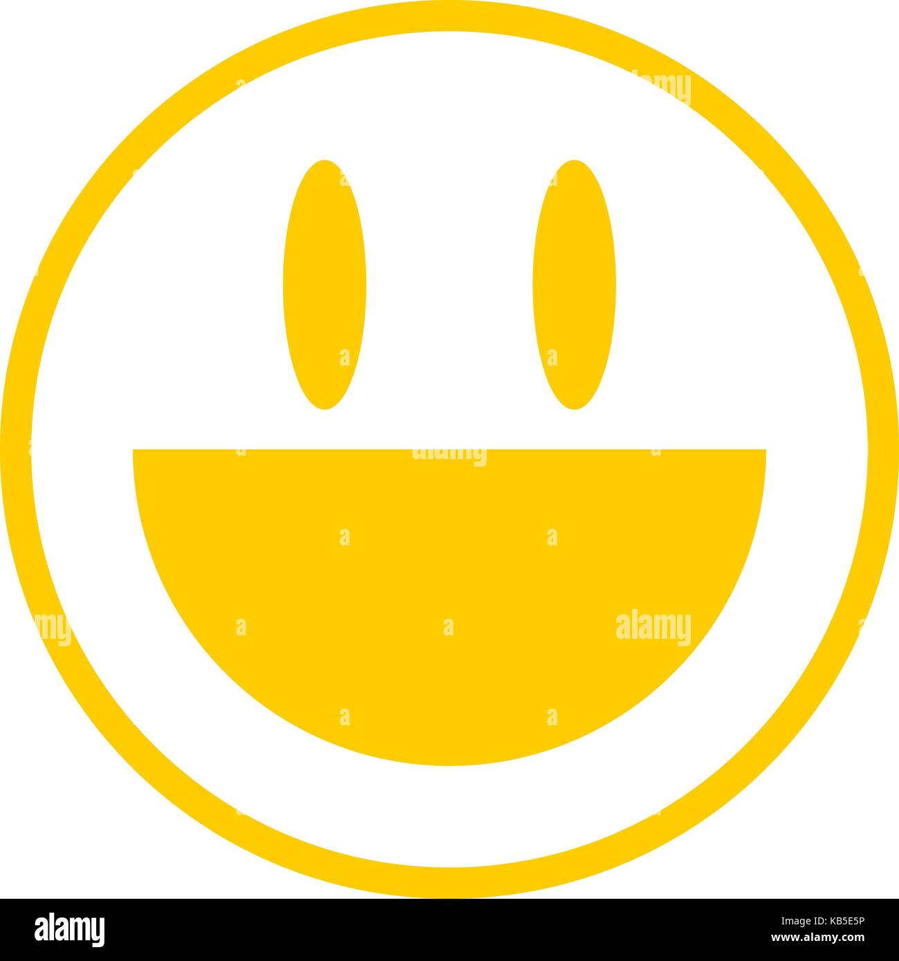 Smile smiley sticker label emoticon Stock Vector Images - Alamy