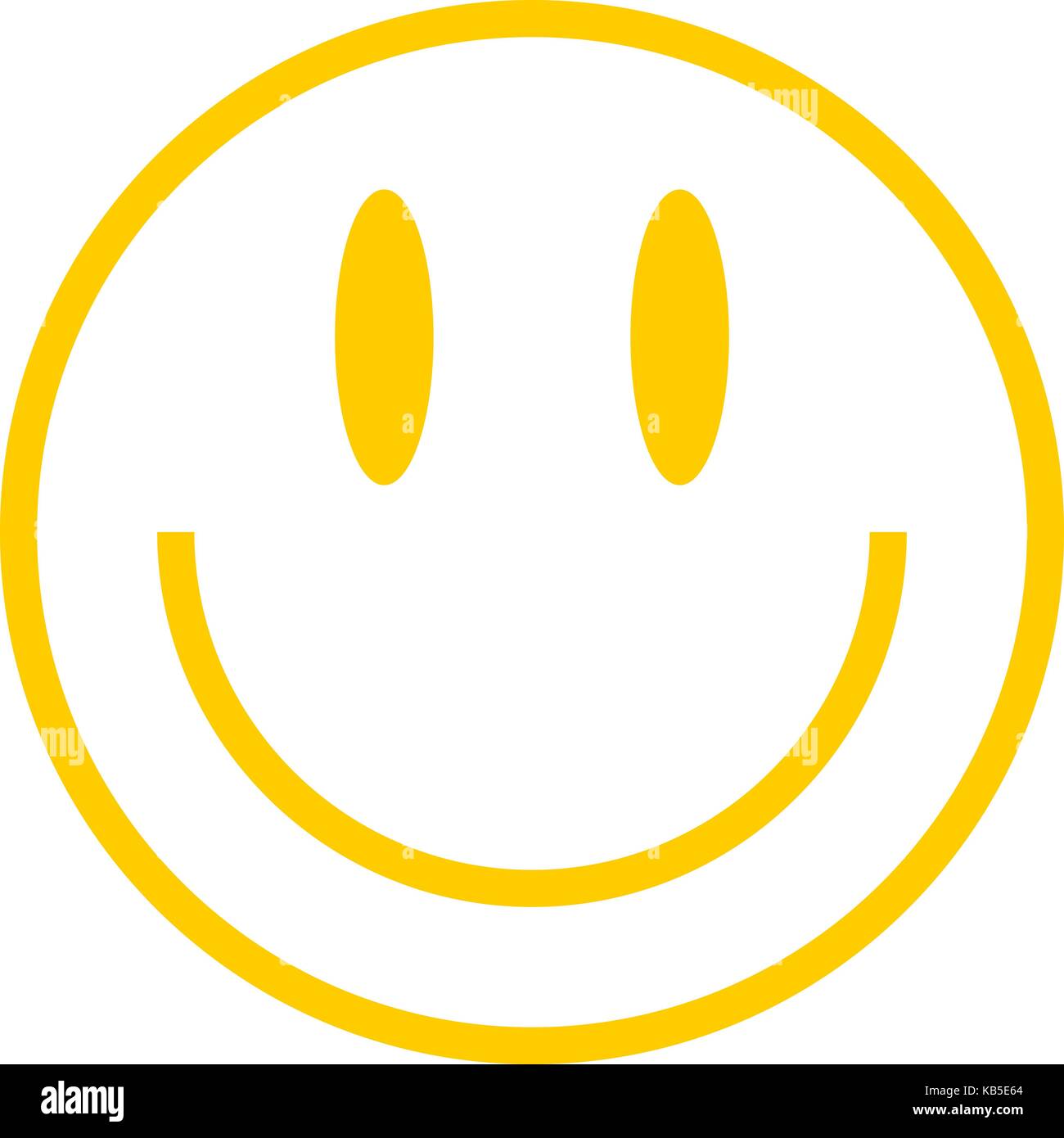 Use it in all your designs. Smiley happy smiling face emoticon icon in flat style. Quick and easy recolorable vector illustration graphic Stock Vector
