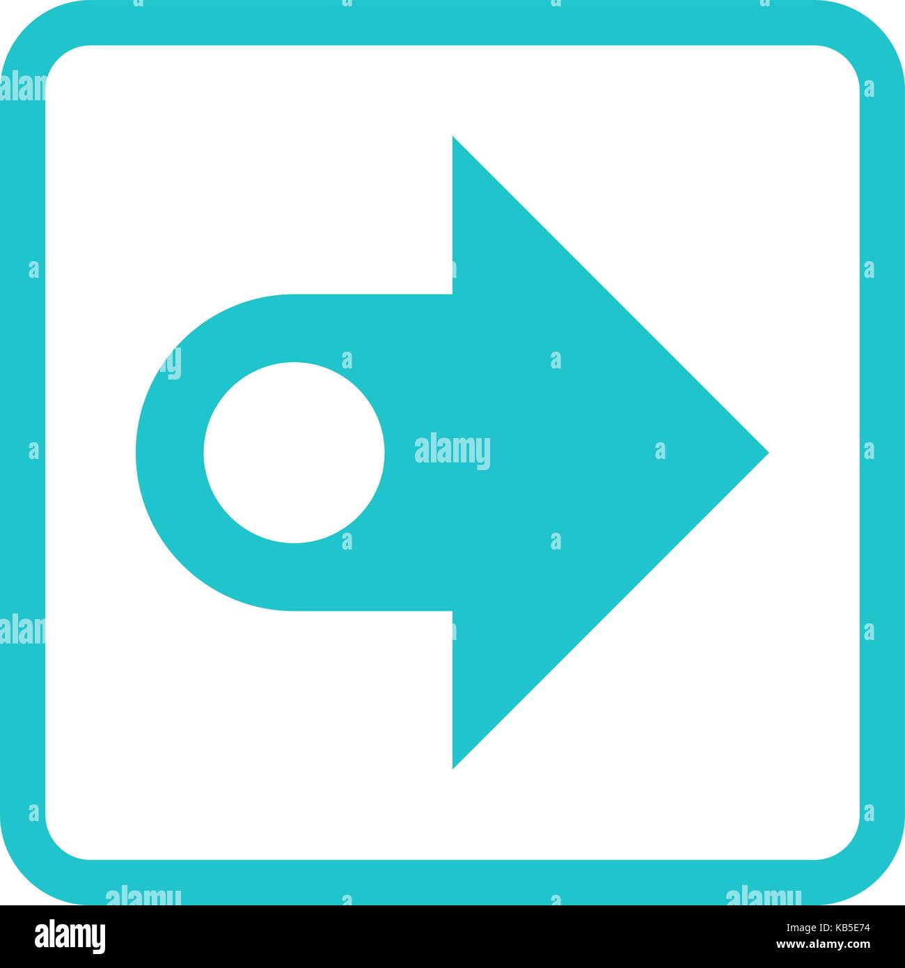 Arrow sign in square icon created in thin line style. Quick and easy ...