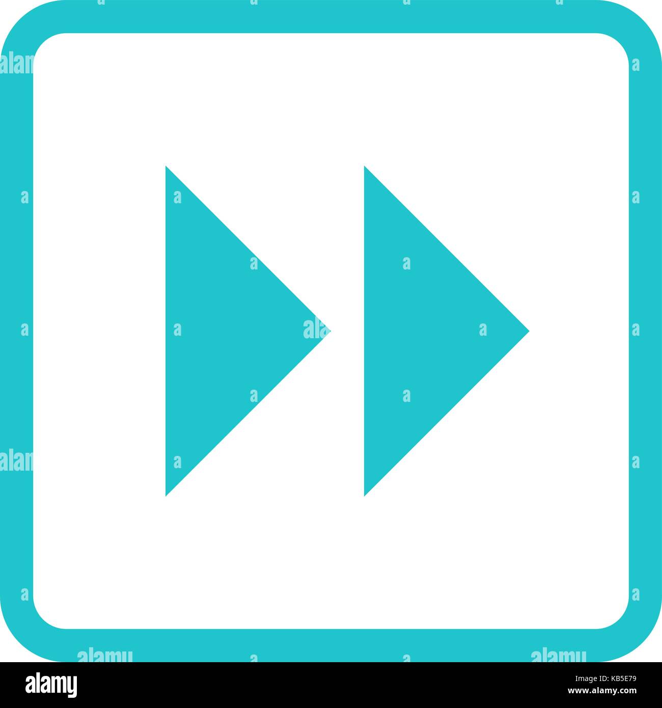 Arrow sign in fast forward square icon created in thin line style ...