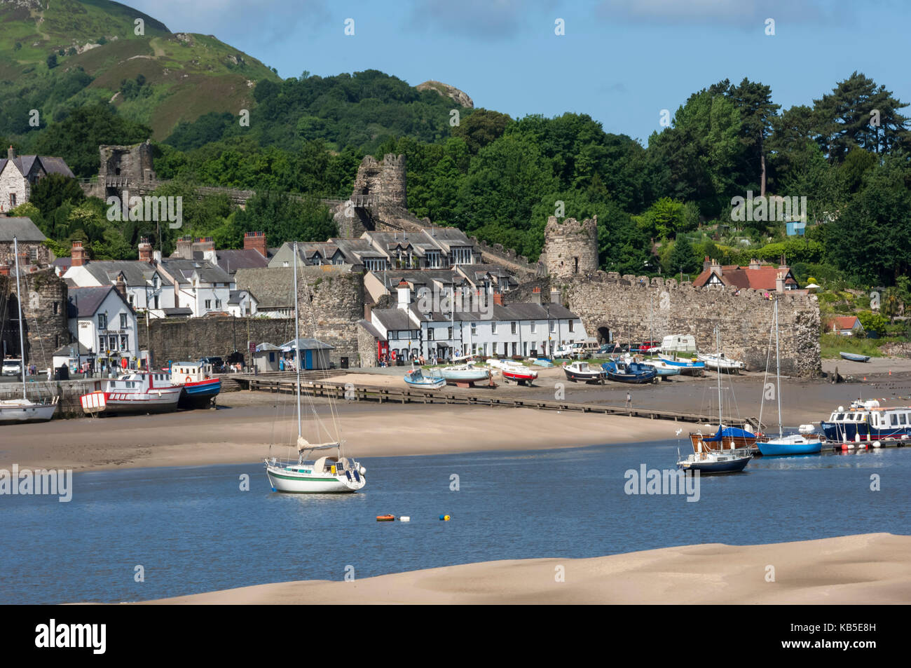 Conwy (Conway), Conway County Borough, Wales, United Kingdom, Europe Stock Photo