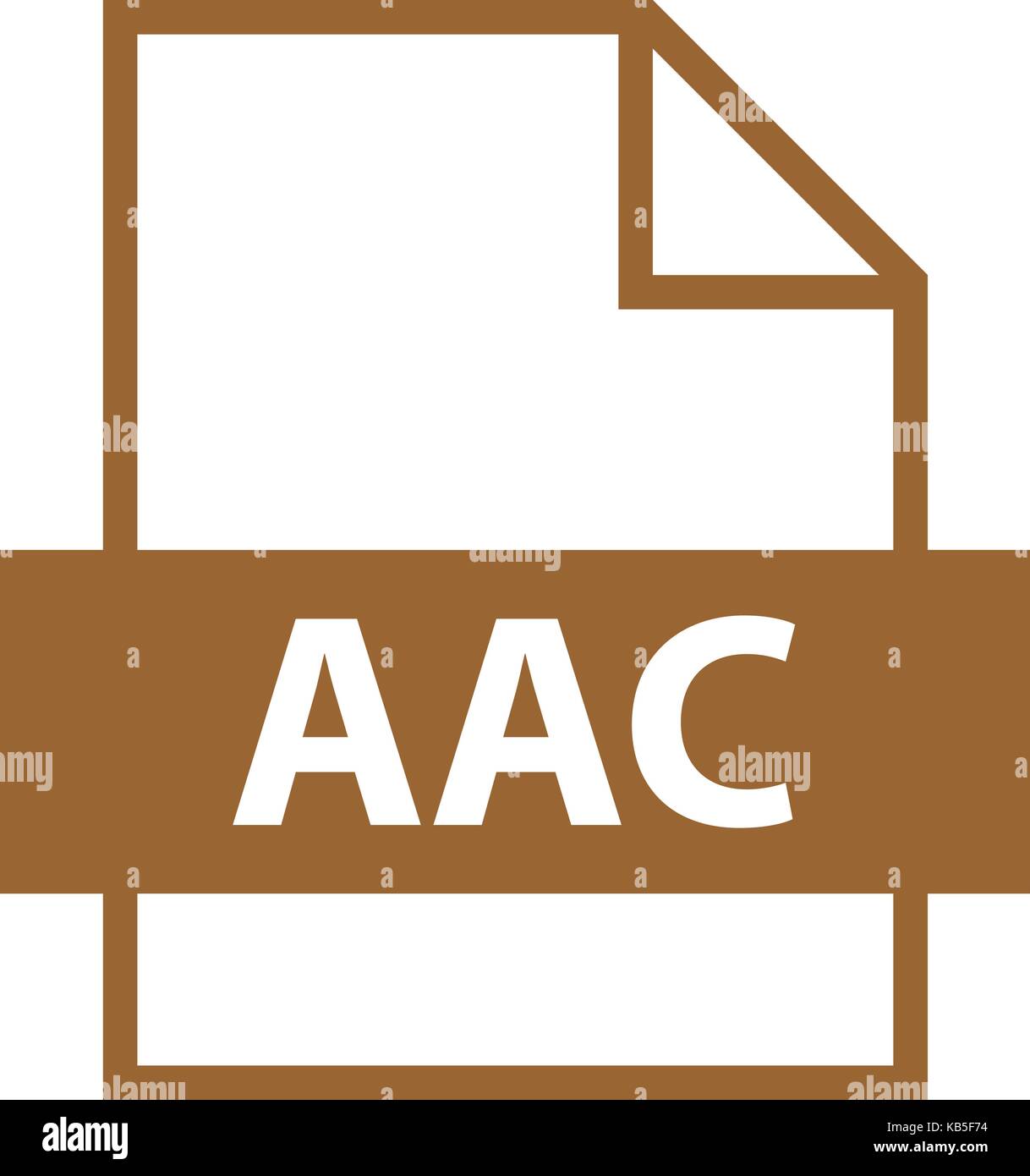 Use it in all your designs. Filename extension icon AAC Advanced Audio Coding in flat style. Quick and easy recolorable shape. Vector illustration Stock Vector