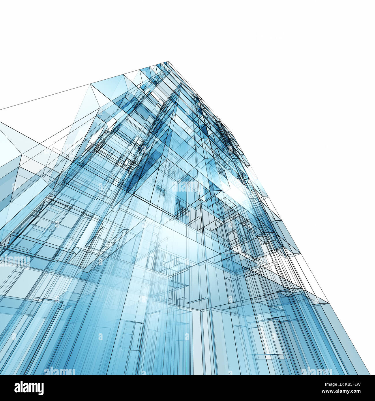 Abstract building 3d rendering Stock Photo