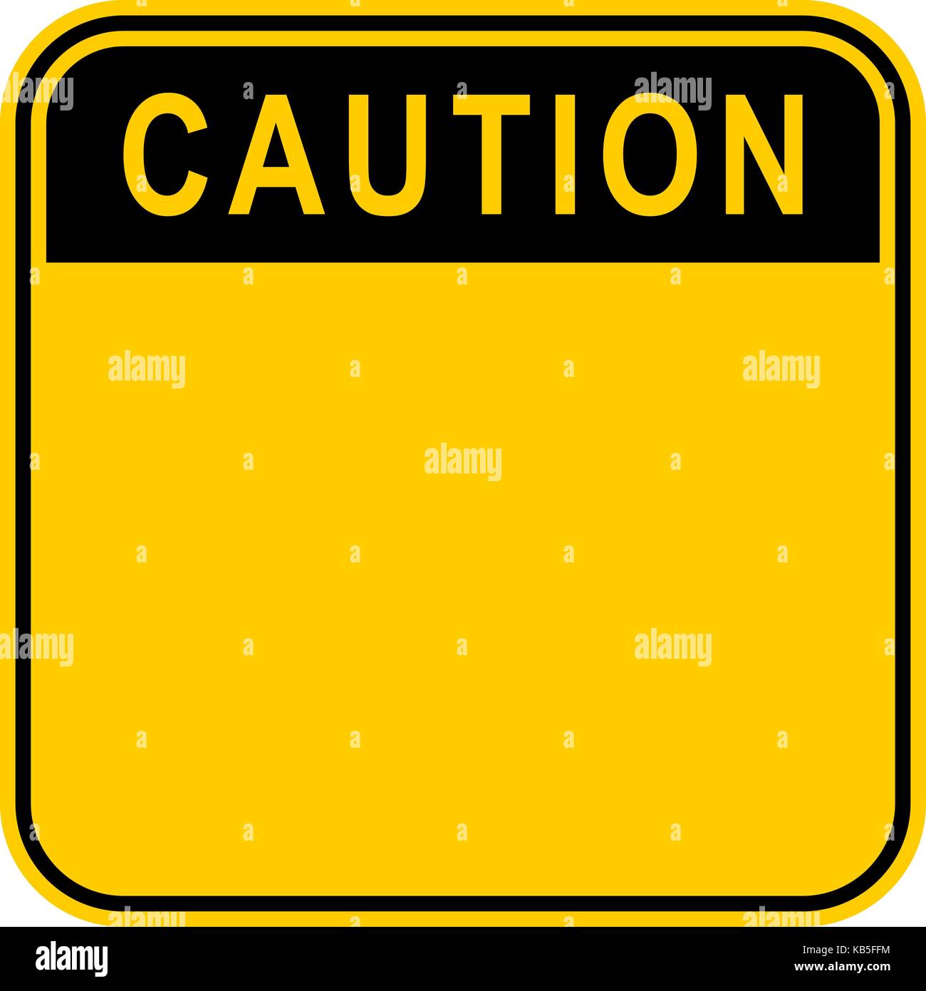 Use it in all your designs. Empty safety sign board with word Caution