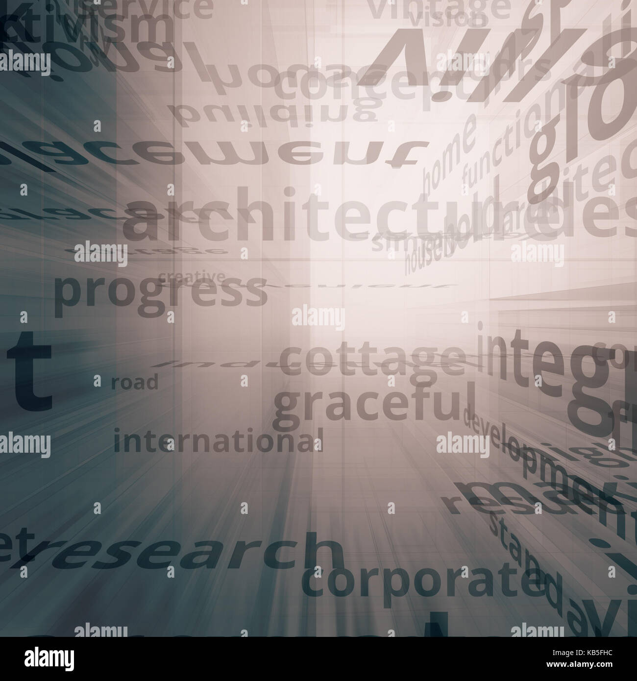 Multimedia text concept 3d rendering Stock Photo