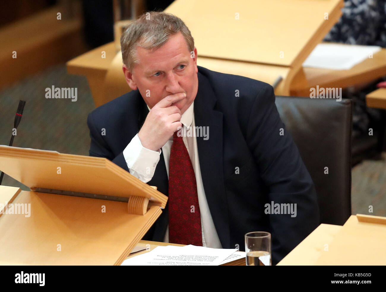 Scottish Labour party interim leader Alex Rowley during First Minister ...