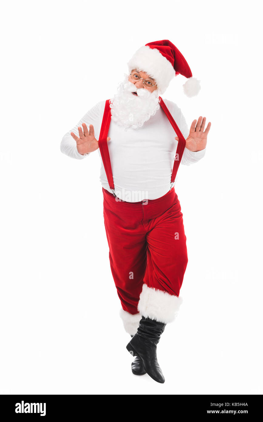 santa claus in suspenders Stock Photo - Alamy