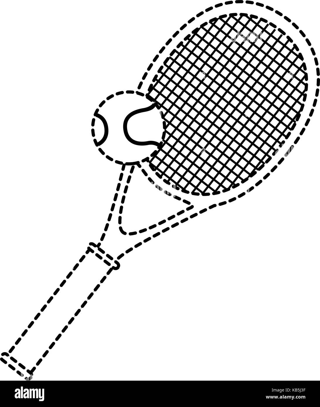 tennis sport racket with ball vector illustration design Stock Vector ...
