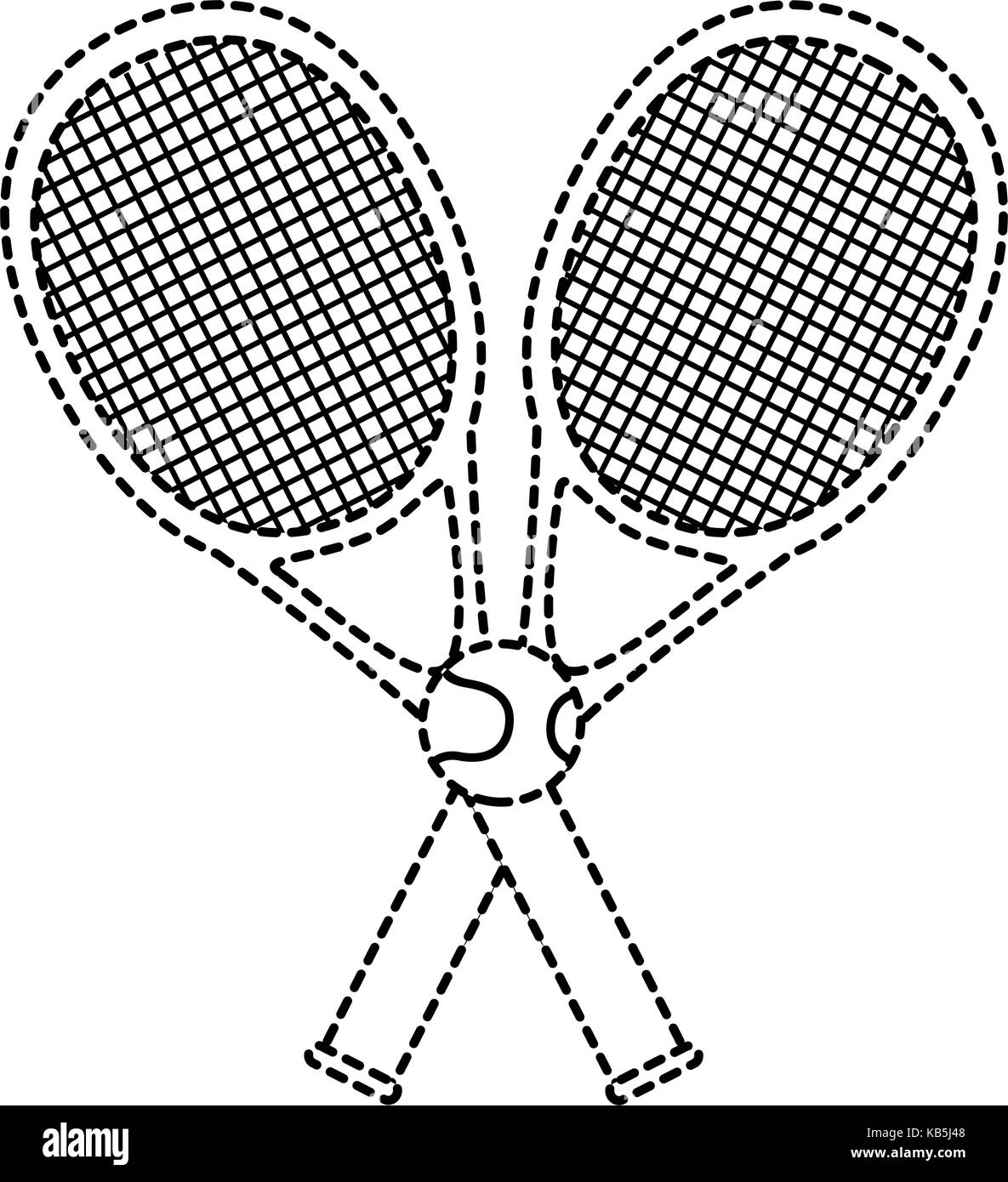 tennis sport racket with ball vector illustration design Stock Vector ...