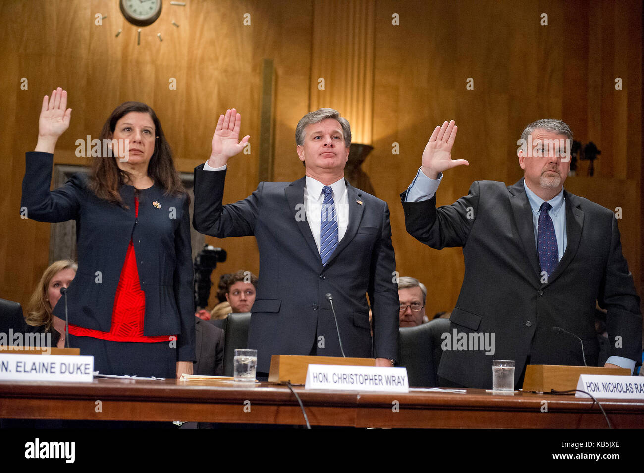 From left to right Acting United States Secretary of Homeland Security