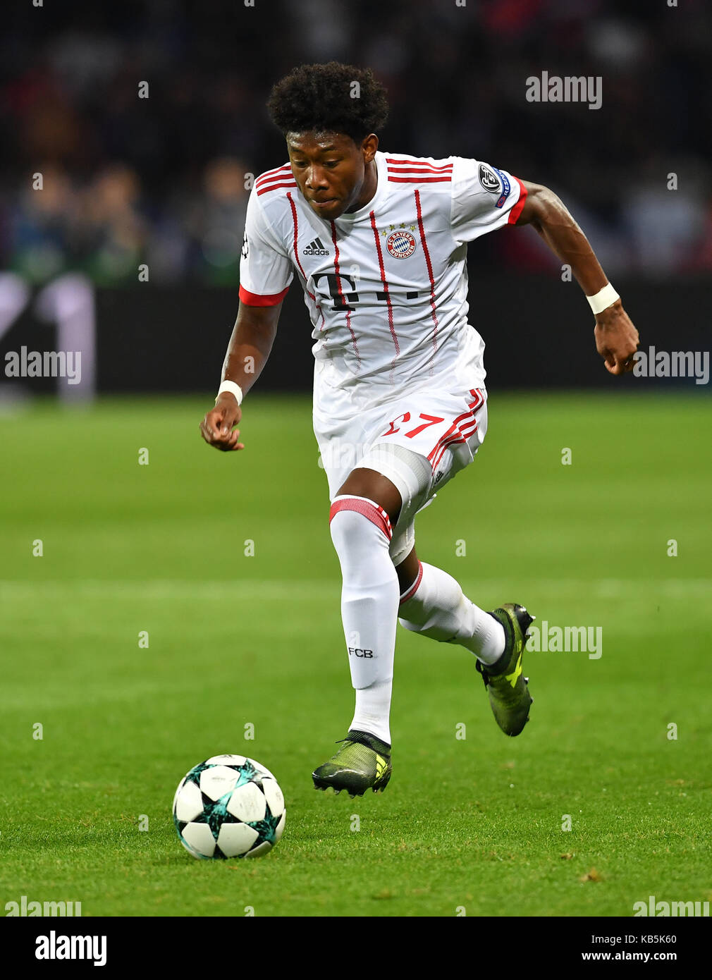 Paris, France. 27th Sep, 2017. Bayern's David Alaba in action during ...