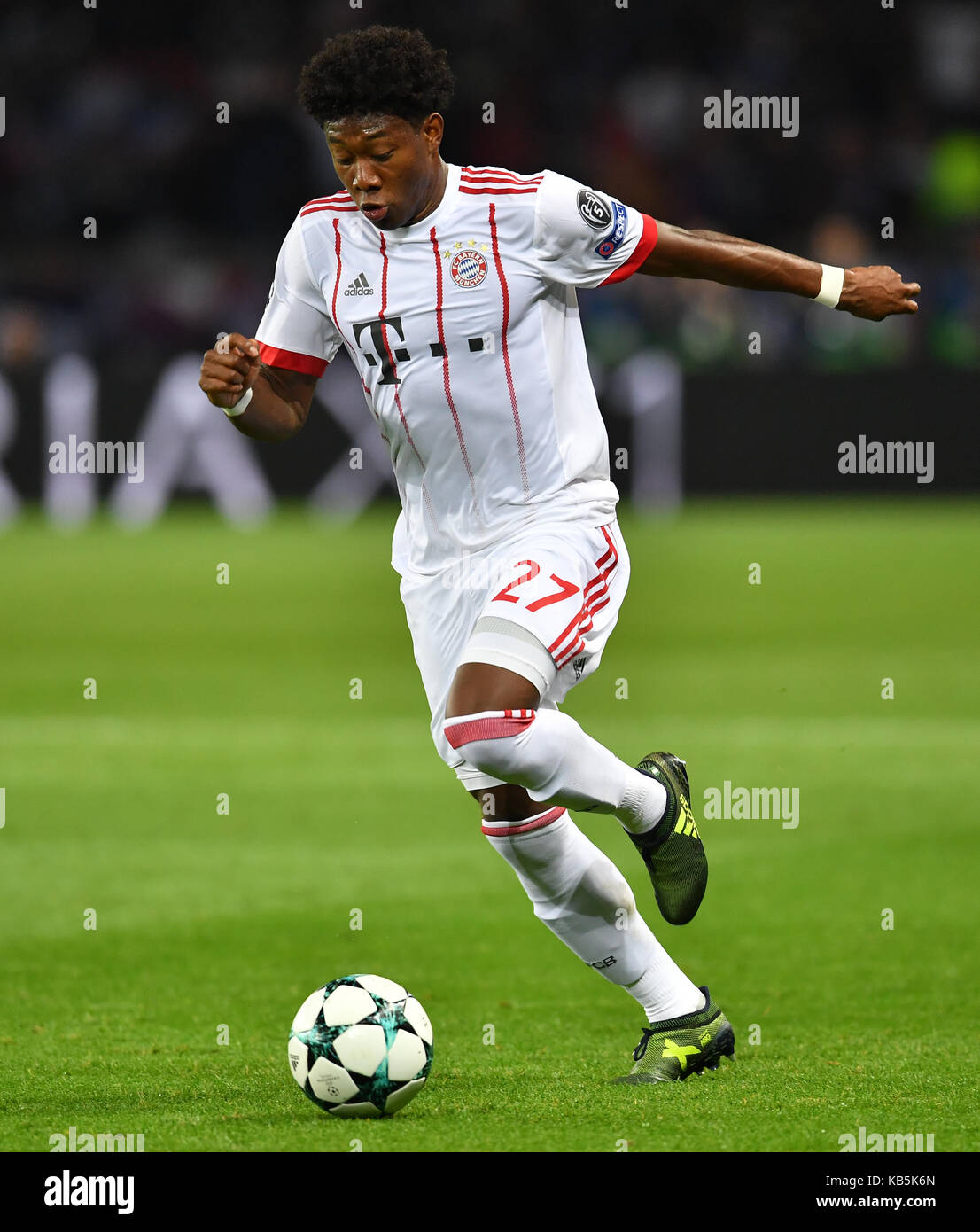 Paris, France. 27th Sep, 2017. Bayern's David Alaba in action during ...