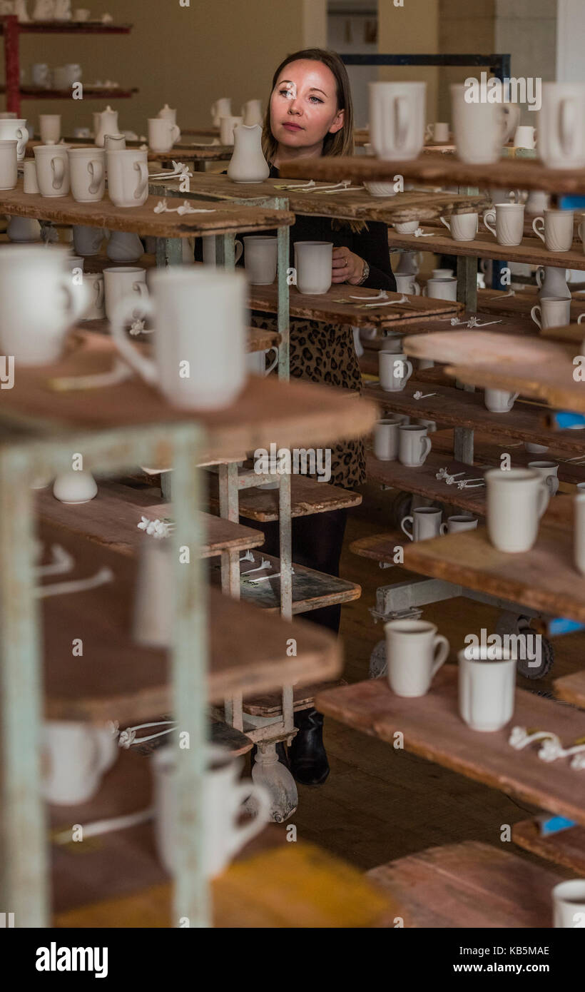 London, UK. 28th Sep, 2017. With racks of completed ceramics - FACTORY ...