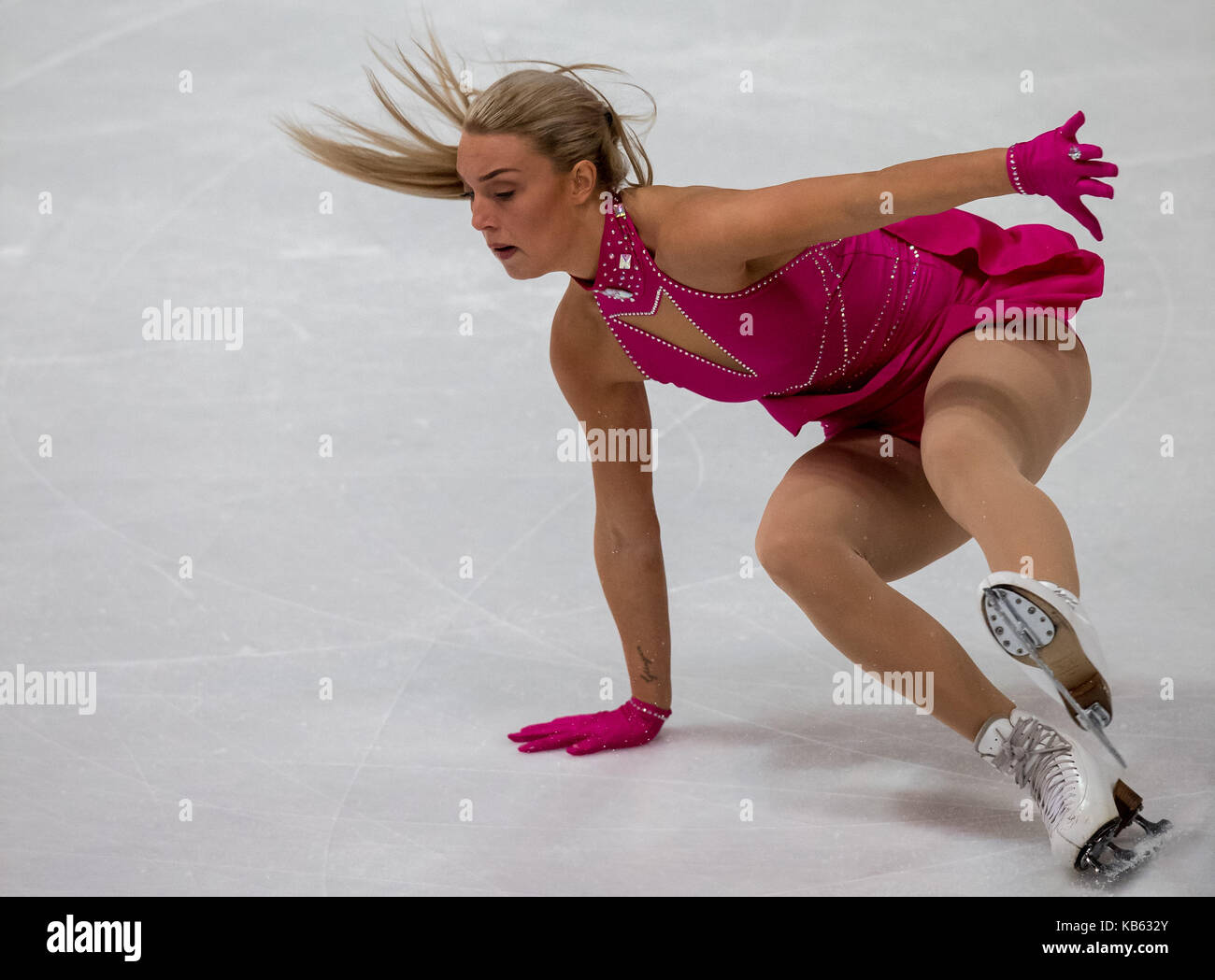 Pernille Sorensen From Denmark In Action During The Ladies Singles Stock Photo Alamy