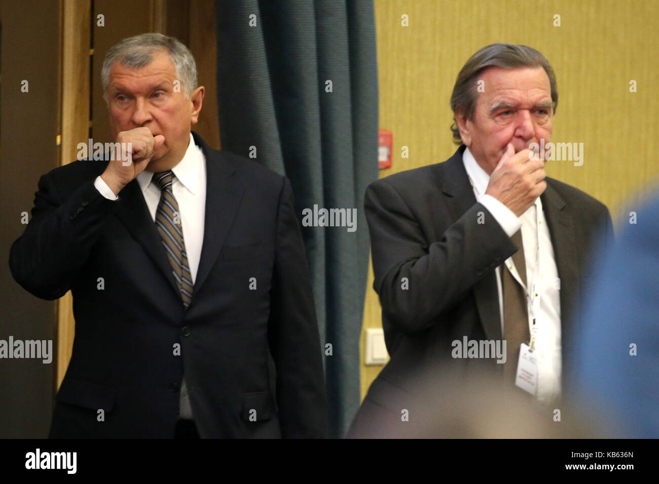 Image result for Gerhard Schroeder and Igor Sechin and Rosneft