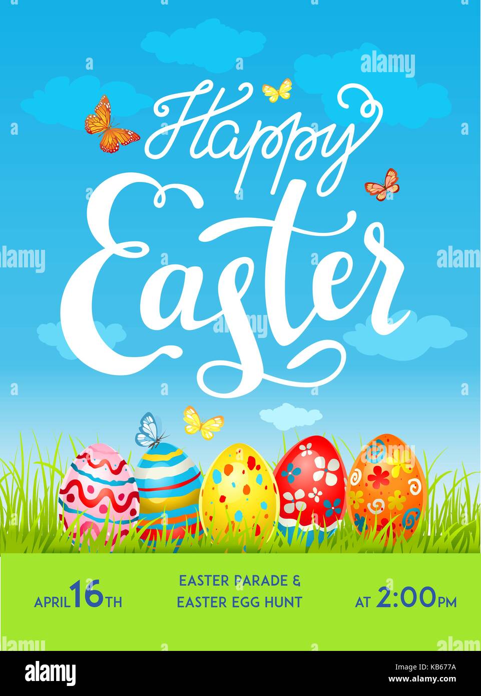 Easter poster template Stock Vector Image & Art - Alamy