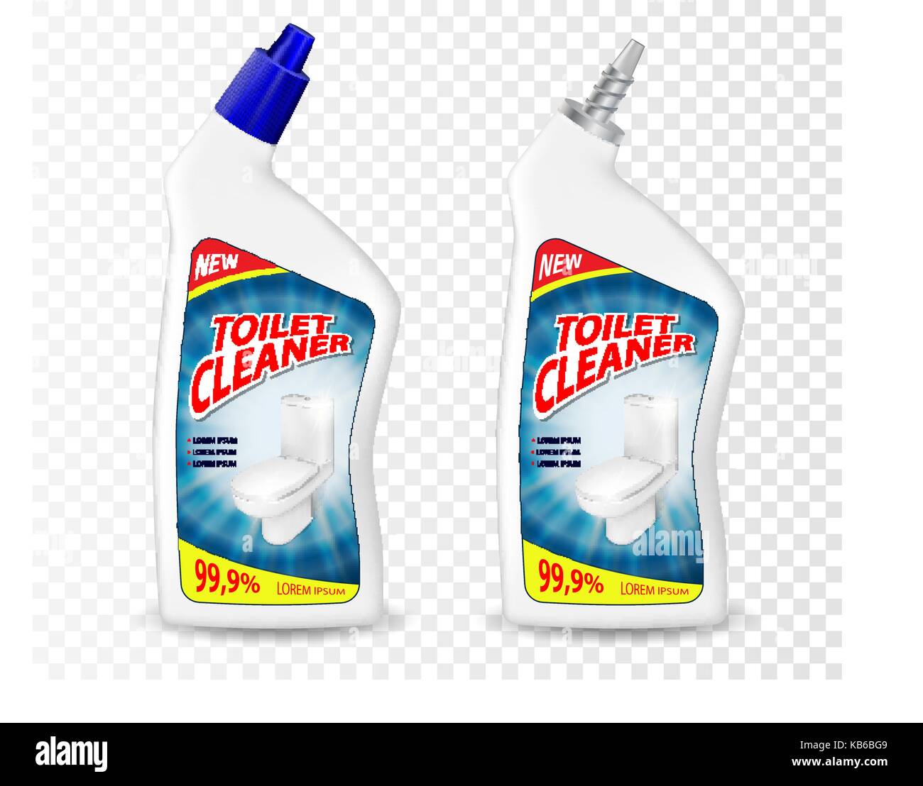 Realistic template Toilet Cleaner gel package. Plastic bottle container  mockup with disinfectant liquid. Vector illustration isolated on  transparent background Stock Vector Image & Art - Alamy