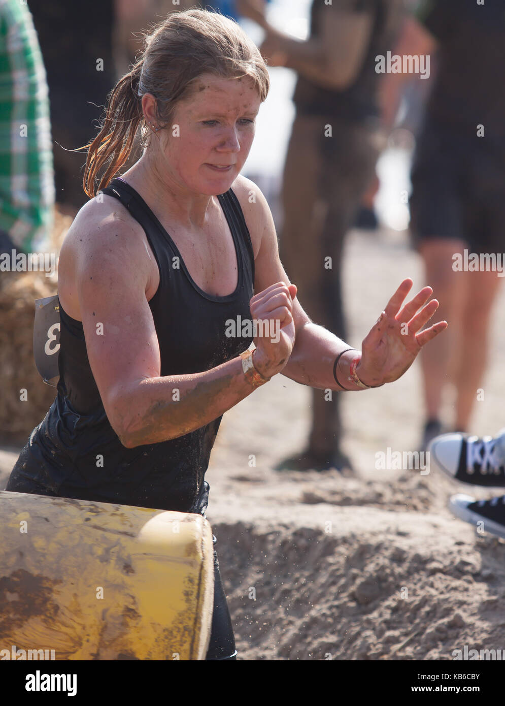 Strong viking mud race Stock Photo Alamy