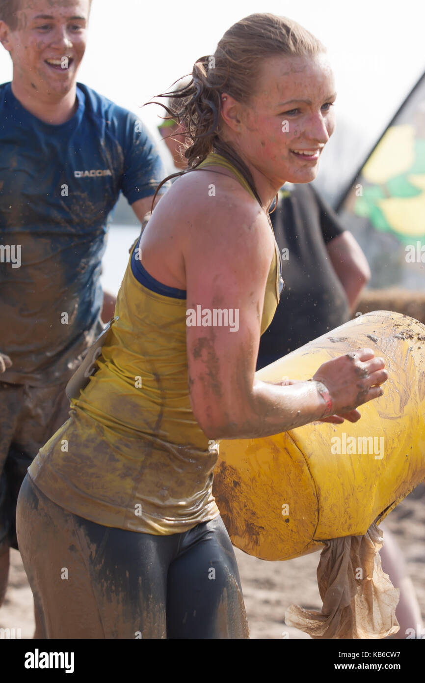 Strong viking mud race Stock Photo Alamy