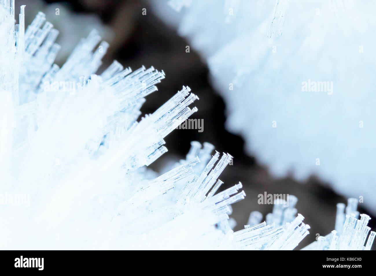 Ice crystal in winter Stock Photo